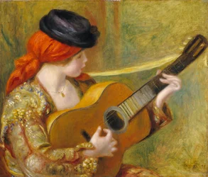 Ung spansk kvinna med gitarr, 1898
